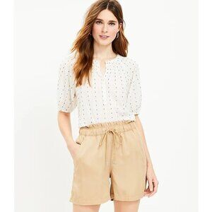 LOFT Emory Shorts Seaside Sand Tan Brown Minimal Size L #603905